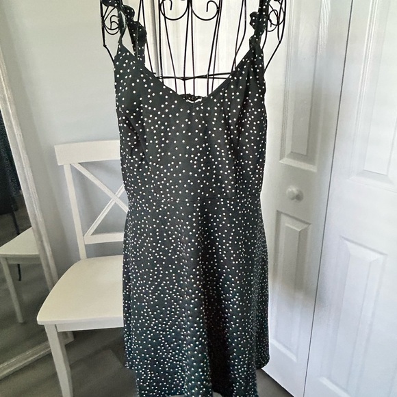Chic Black and White Polka Dot Backless Dress - Picture 1 of 9